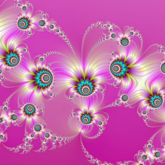 Pink Fractal Fireworks