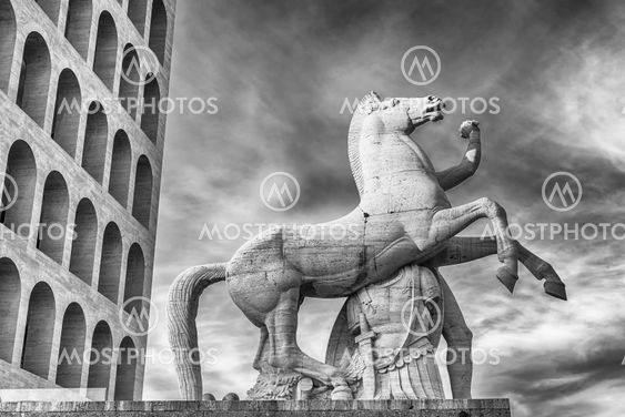 The Palazzo della Civilta Italiana, aka Square Colosseum, Rome, Italy