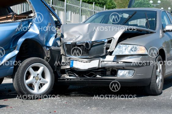 Two cars crashed