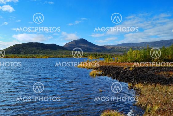 Lake and mountains