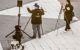 Man förkunnar kristet budskap