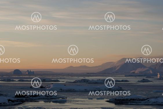 Sunset in Antarctica.