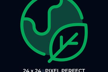 World eco friendly dark color ui icon
