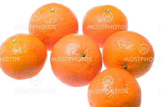 mandarin on white