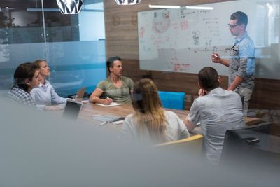 startup business team on meeting