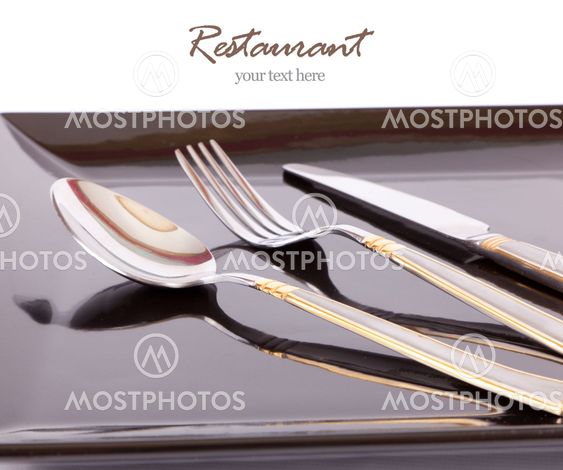 Restaurant Design Dish with fork and knife