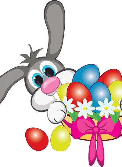 Bunny With Easter Eggs
