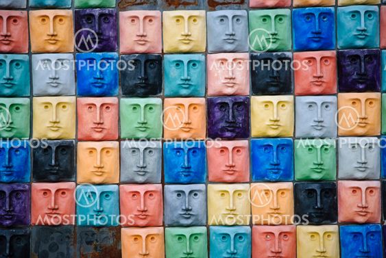 Colorful faces