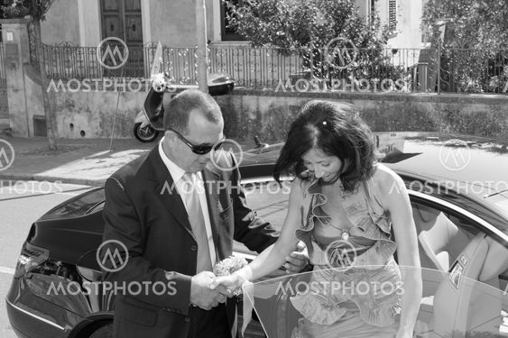 Bride arriving at Wedding Ceremony