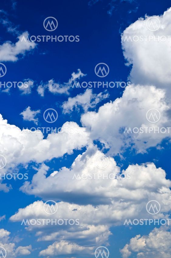Blue sky with white clouds