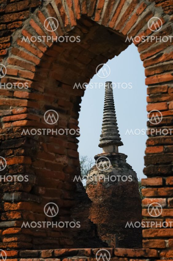 The stupa buddha and sky