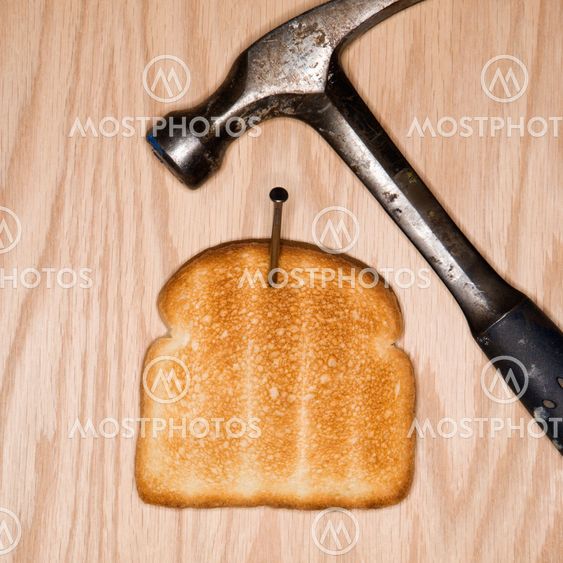 Toasted bread.