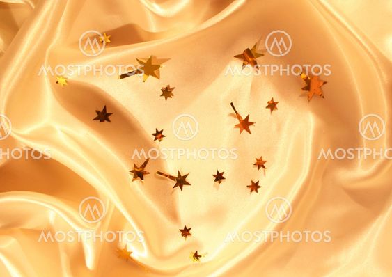 New year holiday golden satin as background