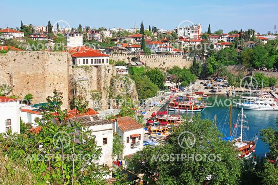 Turkey. Antalya town. View of harbor