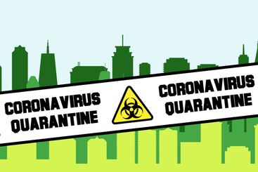 Coronavirus quarantine illustration