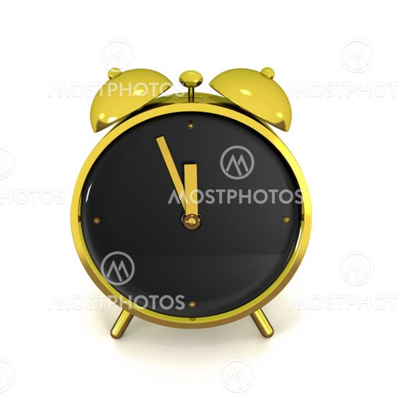 Golden alarm clock
