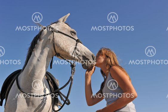 teen and arabian horse