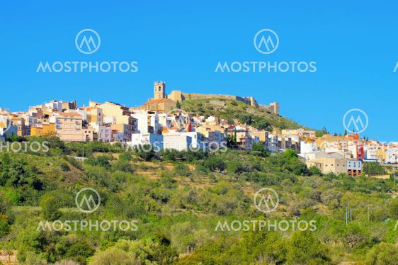 the old town of Cervera del Maestre and castle in Spain