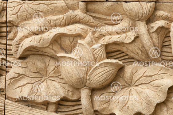 flower carving decorated