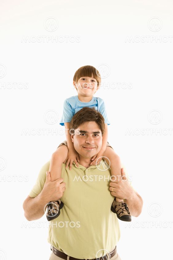 Father with son.