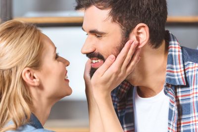 Young loving couple embrace