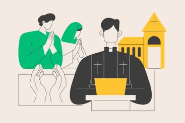 Christian event abstract concept vector illustration.