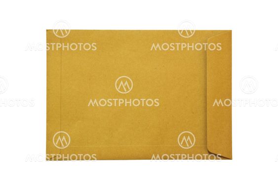 Brown Envelope document on white background