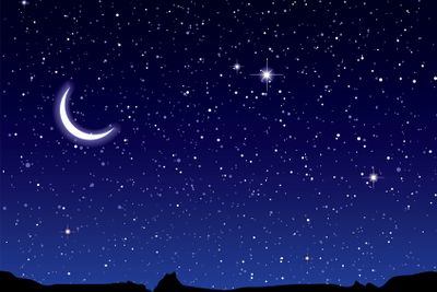 Space landscape moon