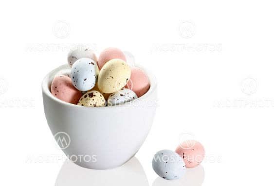 Italian Easter sweets - candied shaped egg chocolates