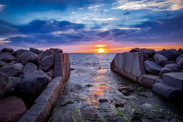 Utsikt från insläpp i Västra hamnen