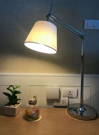 Lighting lamp on the table