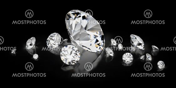 diamonds on a black background