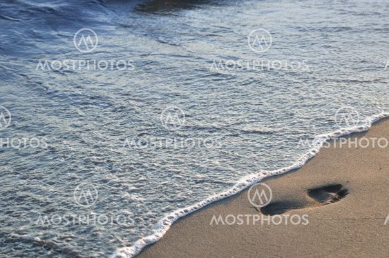 Footprint on beach