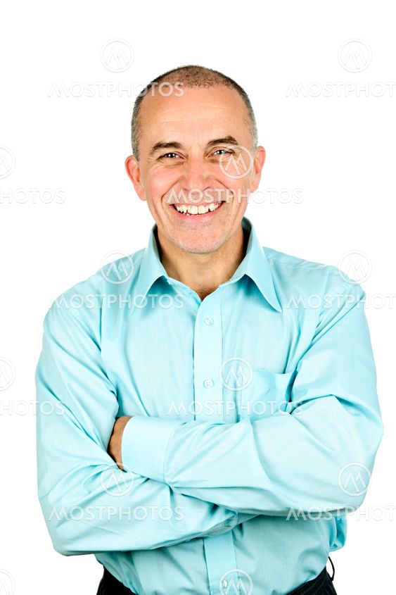 Smiling man with arms crossed