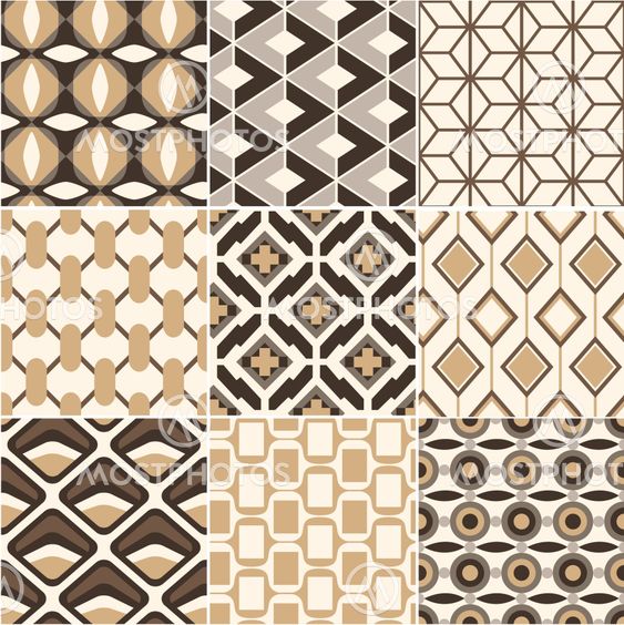 seamless gold geometric retro pattern