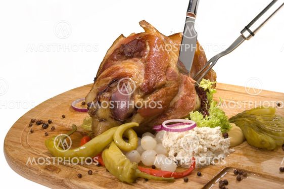 The grilled pork knee