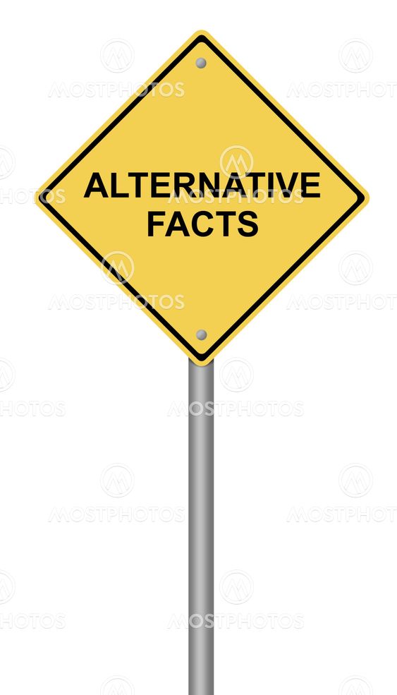 Warning Sign Alternative Facts