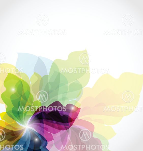 Modern transparent floral background