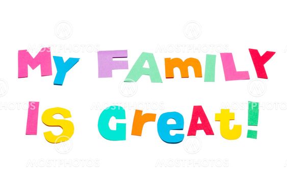 My family is great - white background