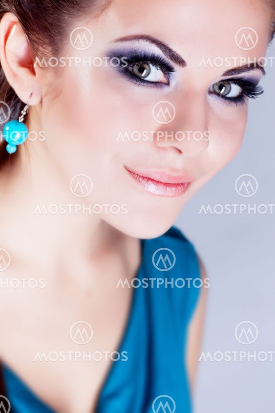 Young beautiful girl in studio