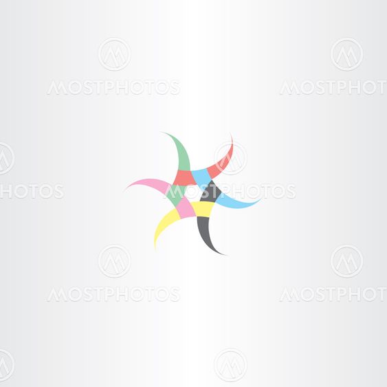 colorful hexagon star design vector symbol