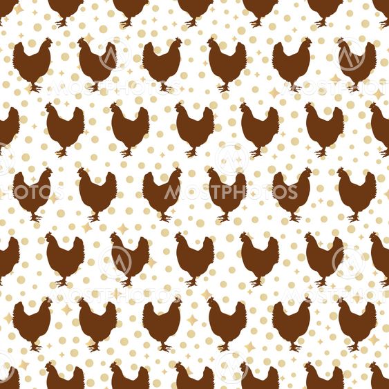 seamless pattern with cocks