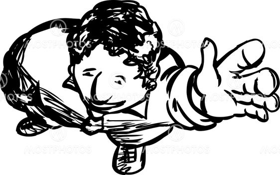Man Waving Hand
