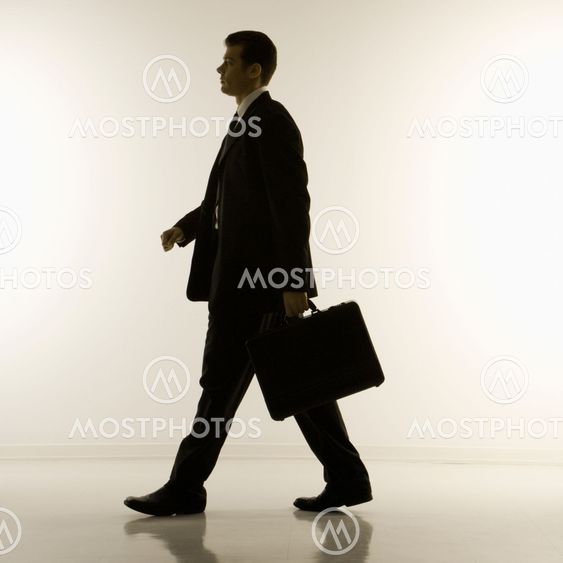 Businessman walking.