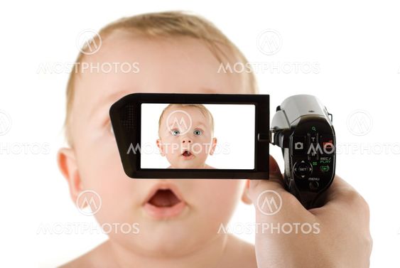 baby boy to camcorder