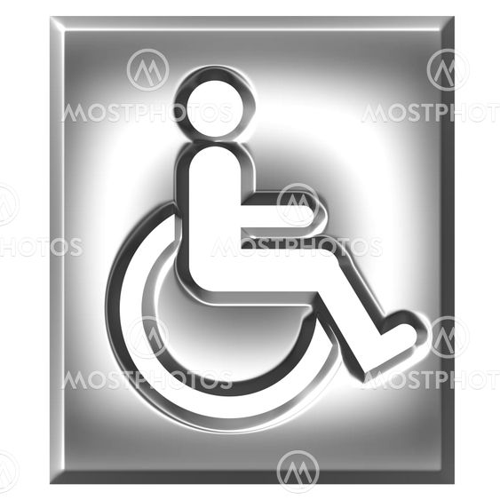 3D Silver Special Needs Sign