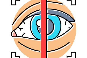retina scan biometric color icon vector illustration