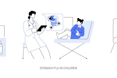 Common infectious diseases in childhood abstract concept...
