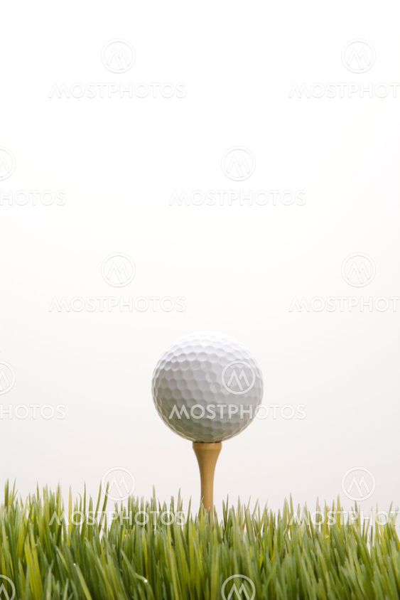Golf ball on tee.