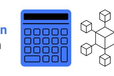 Financial tools and blockchain network concept with...